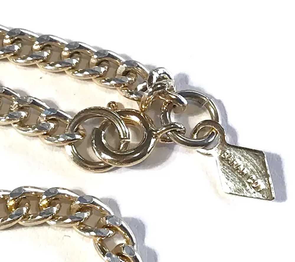 Vintage Signed Sarah Coverntry Gold Tone Chain - … - image 3