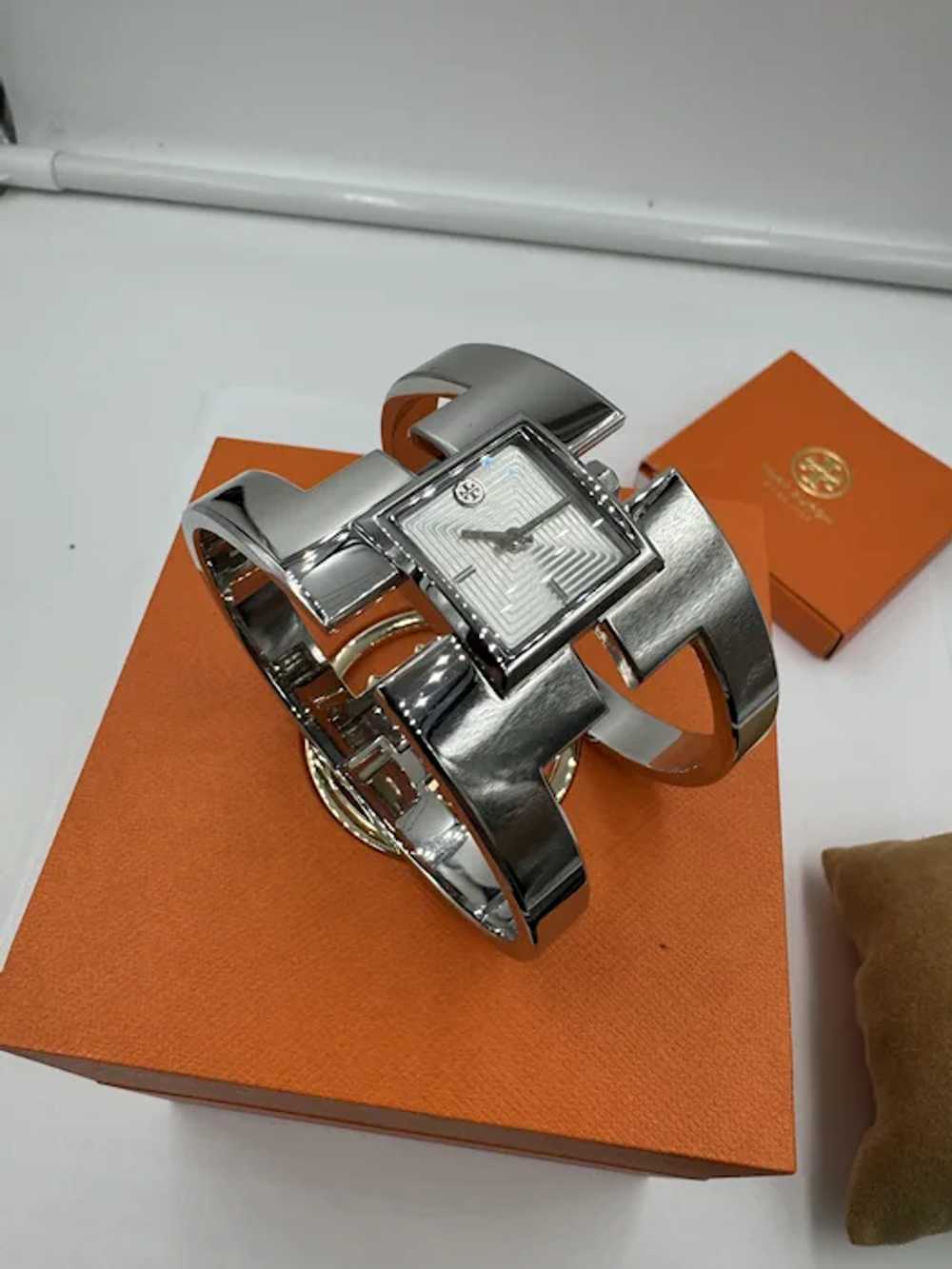 Tori Burch Sawyer Cuff Bangle Watch with Box and … - image 6