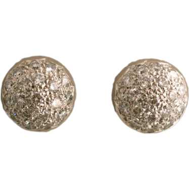 Diamond Pave Ball Earrings