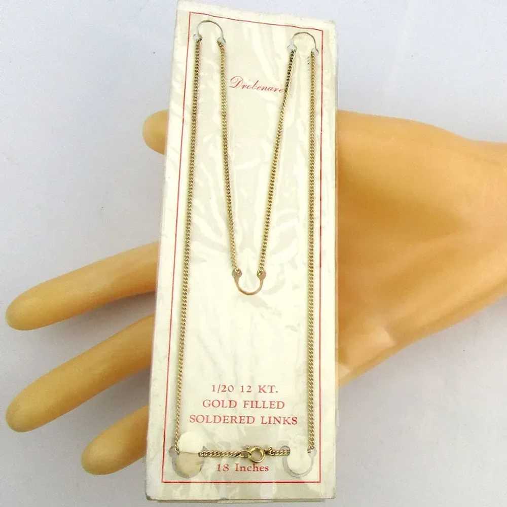 Vintage 1940s Gold-Filled 18" Chain Still in Wrap… - image 4