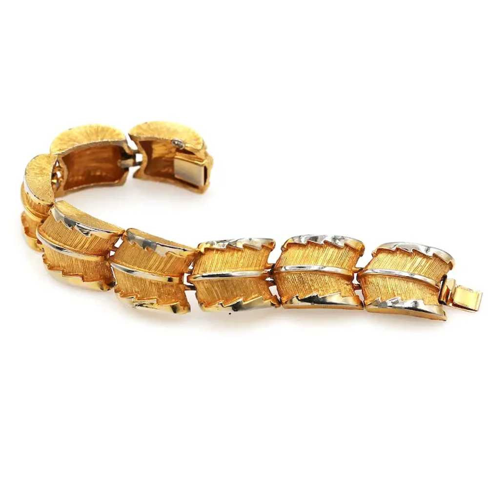 Vintage Hattie Carnegie Gold-Tone Bracelet – Chun… - image 2