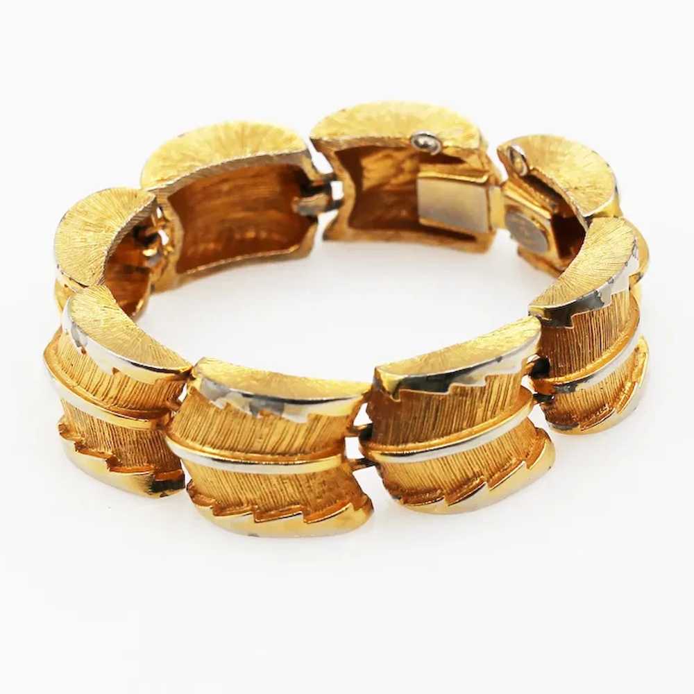 Vintage Hattie Carnegie Gold-Tone Bracelet – Chun… - image 3