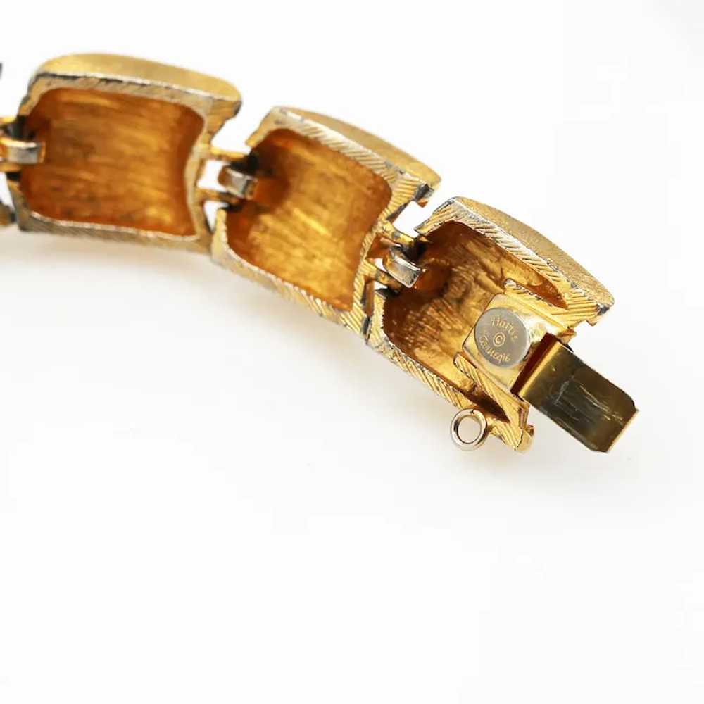 Vintage Hattie Carnegie Gold-Tone Bracelet – Chun… - image 6