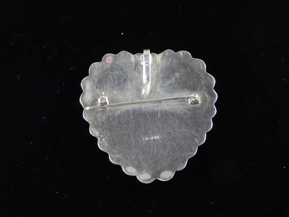 Southwestern Sterling Silver Spiny Oyster Heart B… - image 4