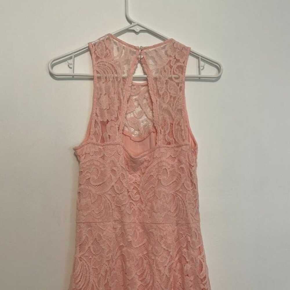 HOLLISTER Light Pink Crochet Lace Illusion Neckli… - image 11