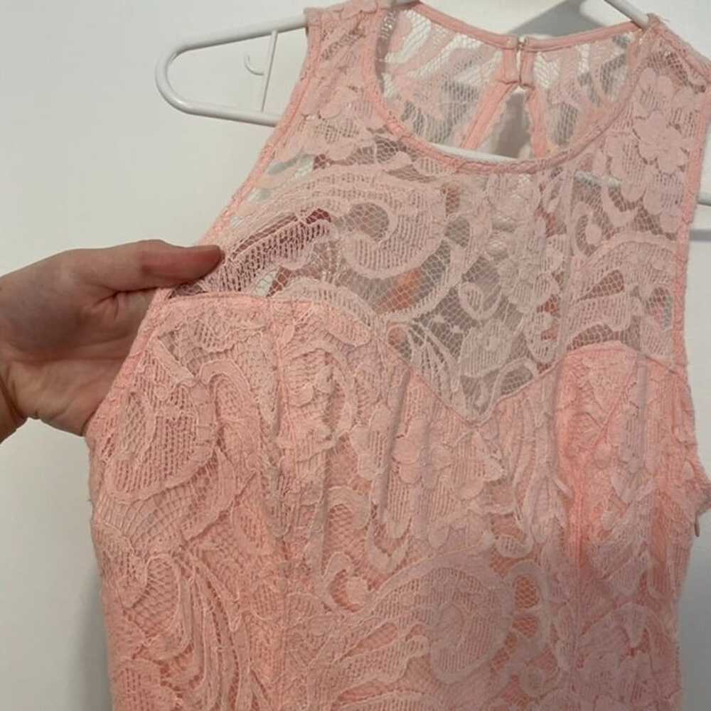 HOLLISTER Light Pink Crochet Lace Illusion Neckli… - image 4