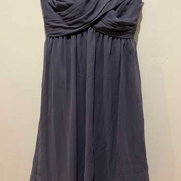 Bill Levkoff Steel Grey Strapless Cocktail or Prom