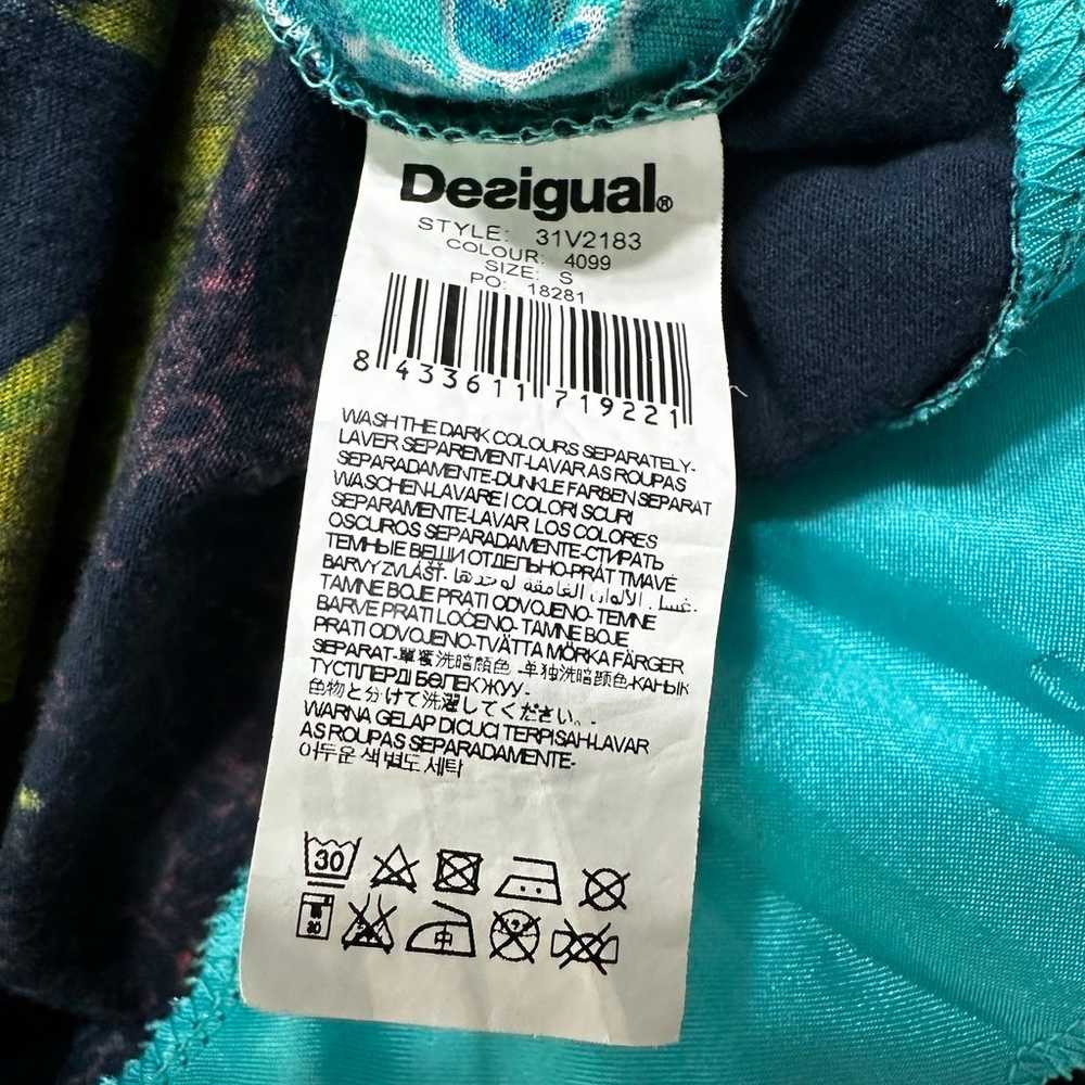 Desigual Gingy Boho Dress Multicolor Mixed Media … - image 11