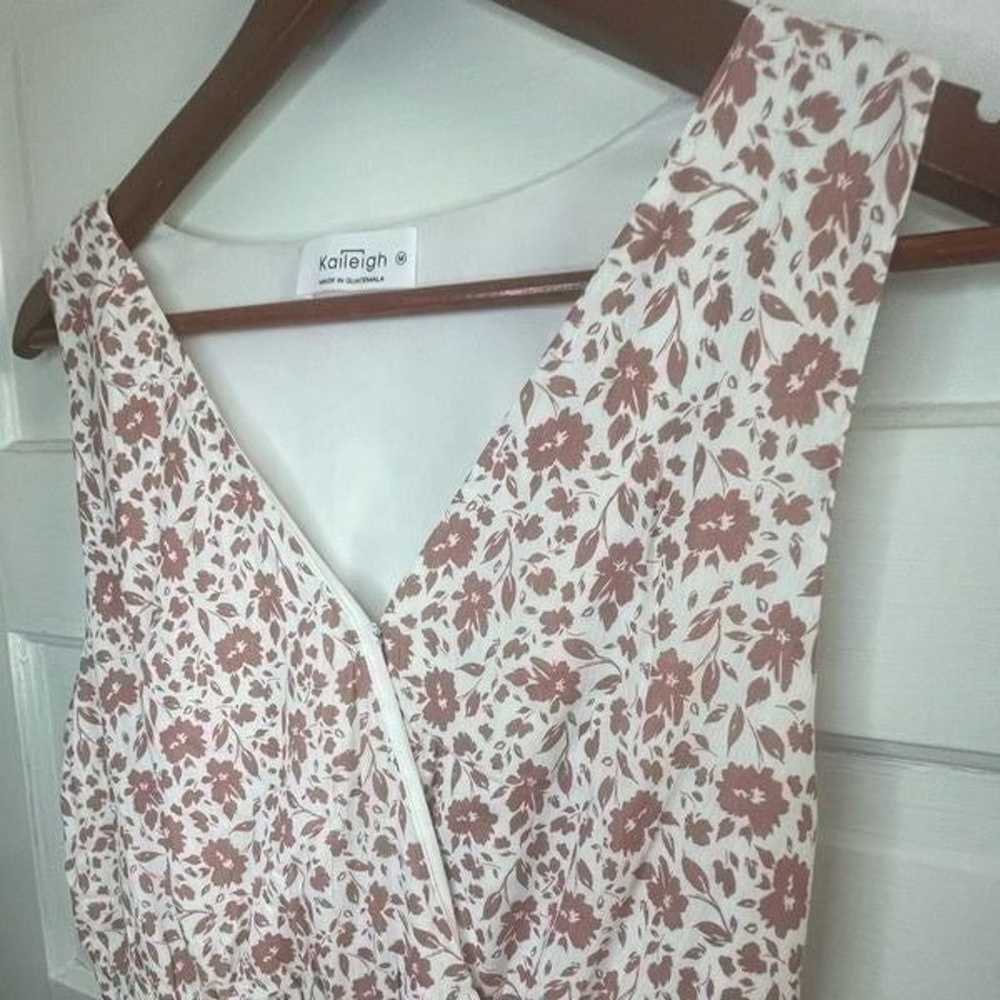 Kaileigh Floral Print Surplice Neckline Sleeveles… - image 3