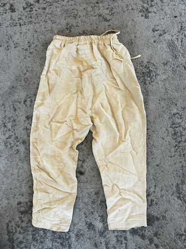 By Walid By Walid Vintage Linen Cropped Baggy Pant