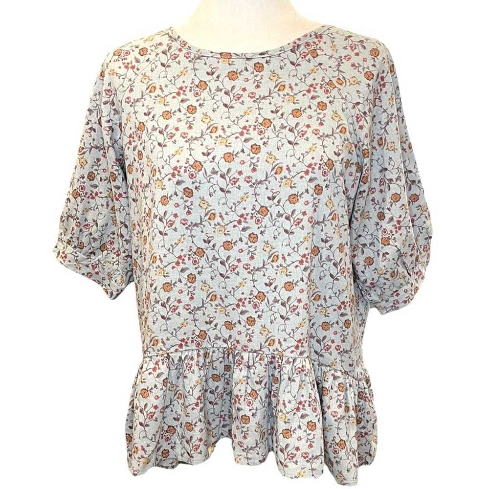 NWOT HIDDEN ALLEY Floral Vintage Style Lined Blou… - image 1