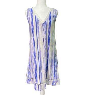 TART COLLECTIONS | sz L Women's Blue/White Ikat S… - image 1