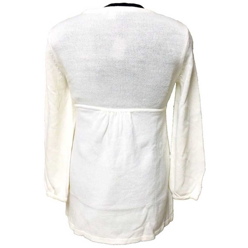 Baby Doll Tunic Sweater Dress Women's L Winter Wh… - image 3