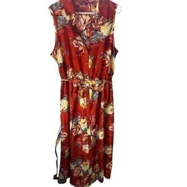 Mlle Gabrielle red floral maxi dress