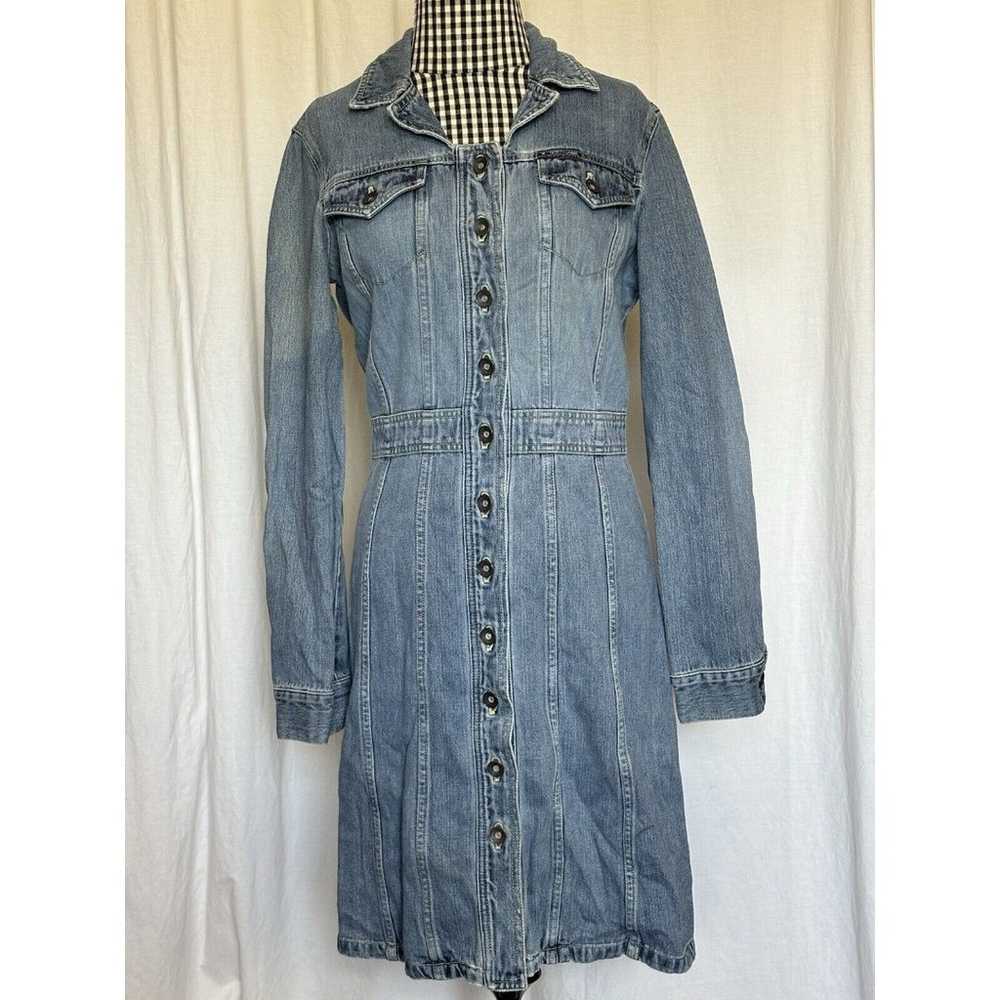 VINTAGE TOMMY HILFIGER DENIM DRESS BLUE WOMENS SI… - image 1