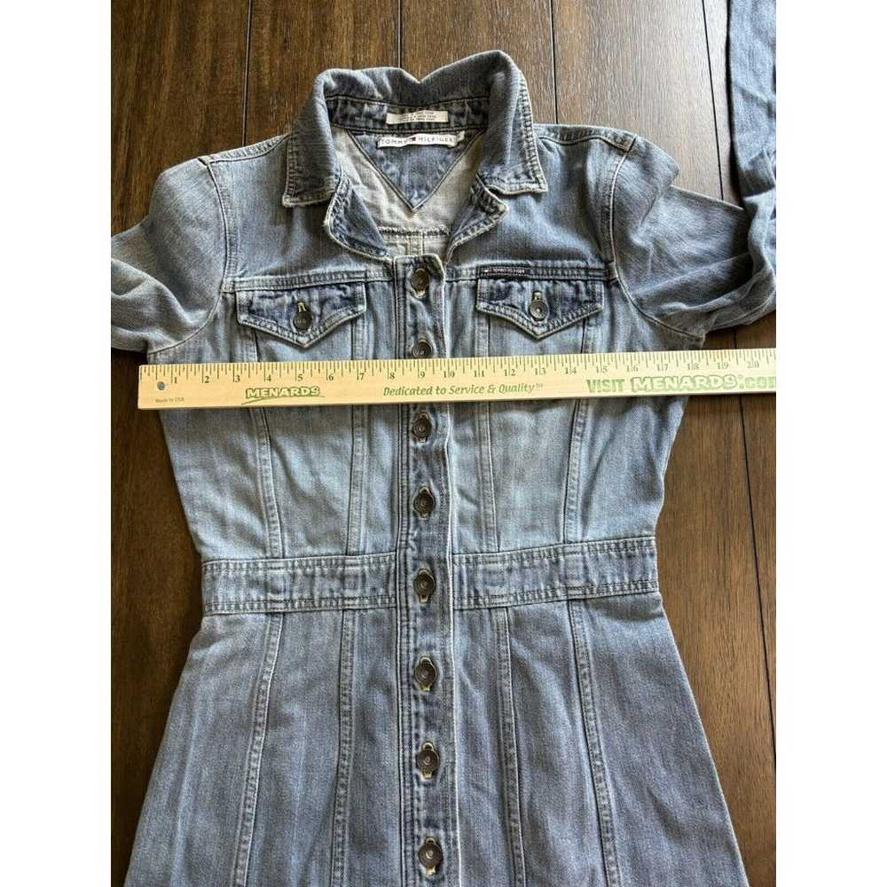 VINTAGE TOMMY HILFIGER DENIM DRESS BLUE WOMENS SI… - image 3