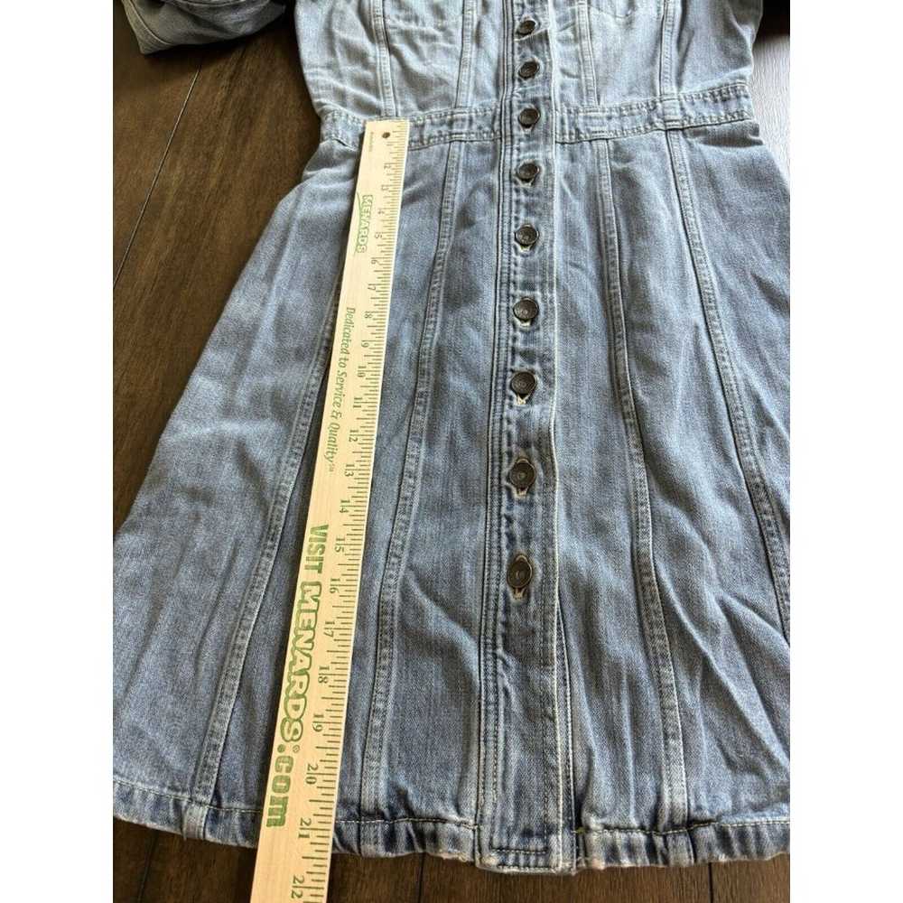 VINTAGE TOMMY HILFIGER DENIM DRESS BLUE WOMENS SI… - image 6