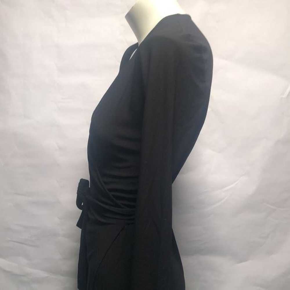 Leith black Long sleeve wrap around dress - image 5