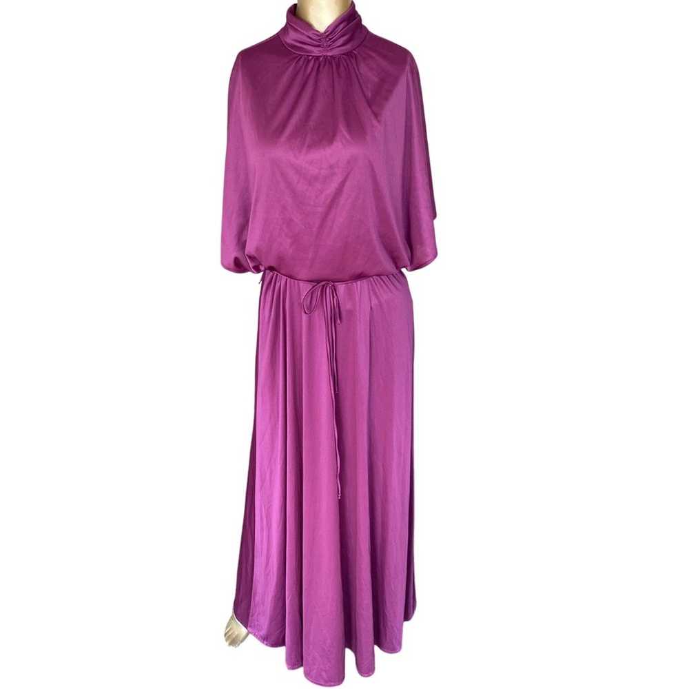 JCPenny Fashions Maxi Dress Purple Women Vintage … - image 1