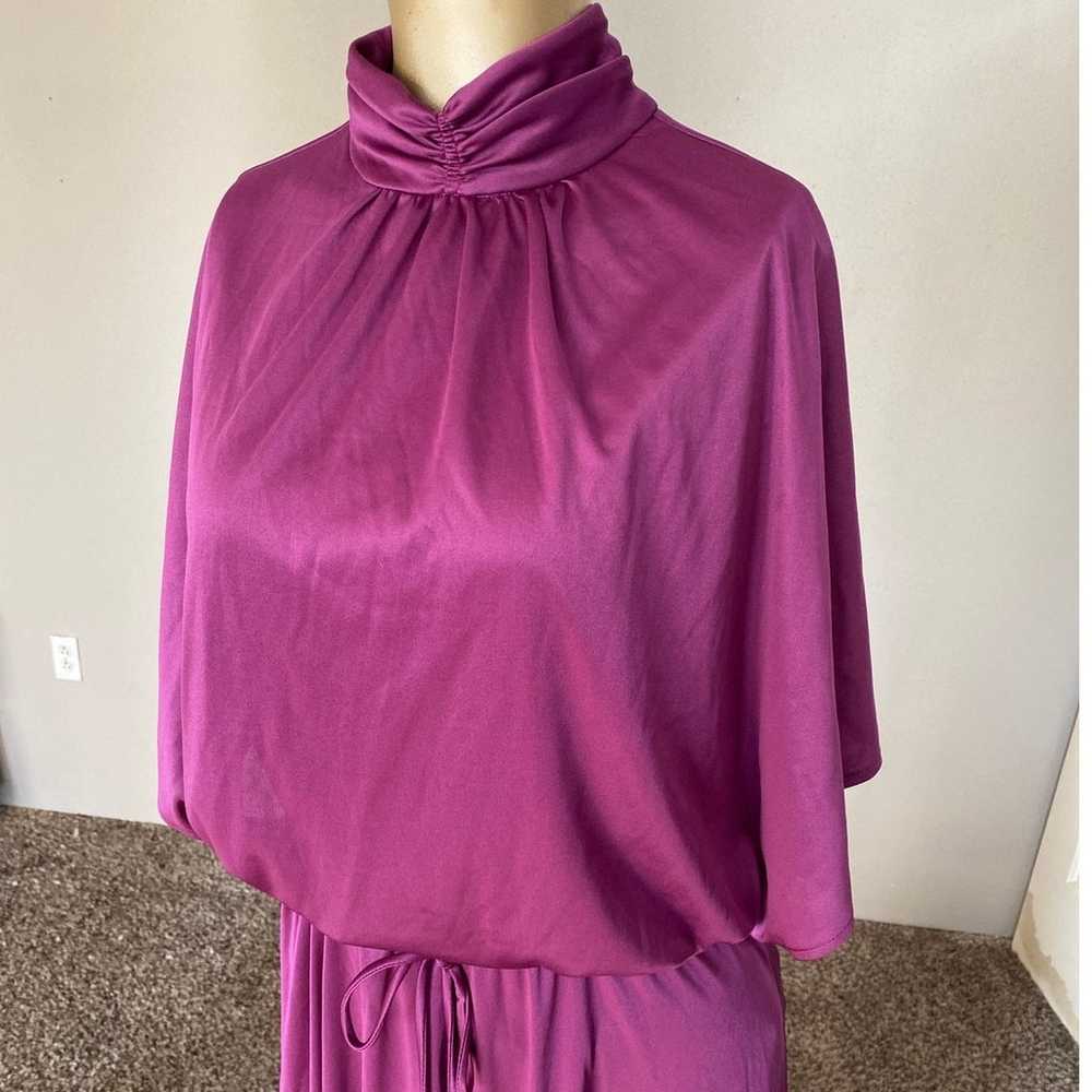 JCPenny Fashions Maxi Dress Purple Women Vintage … - image 2