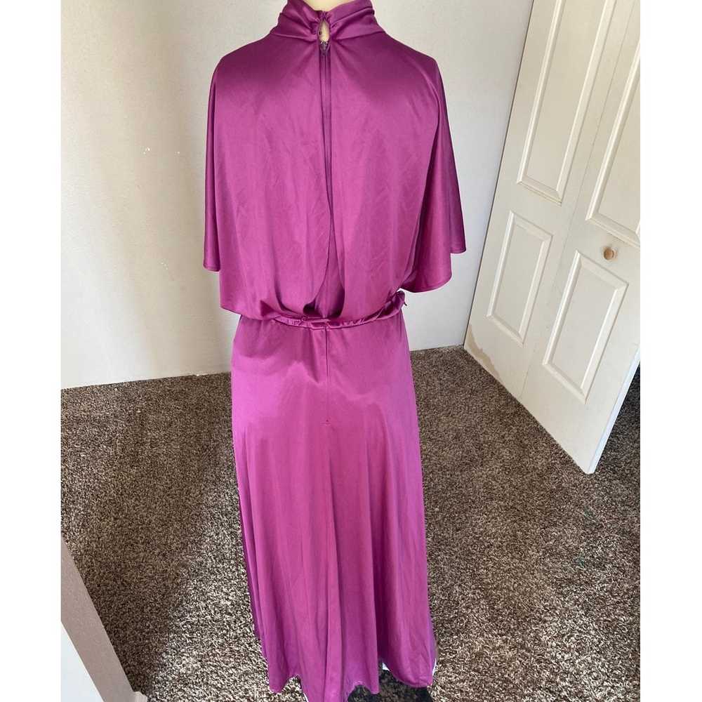 JCPenny Fashions Maxi Dress Purple Women Vintage … - image 4