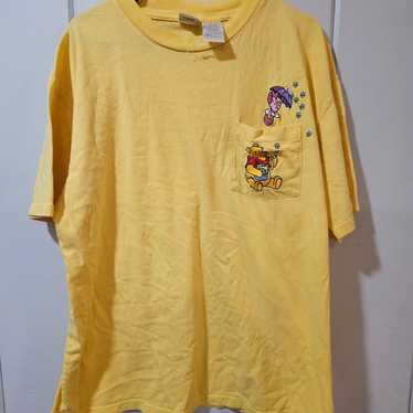 Vintage 90s Womens Yellow Disney Embroidered Pock… - image 1