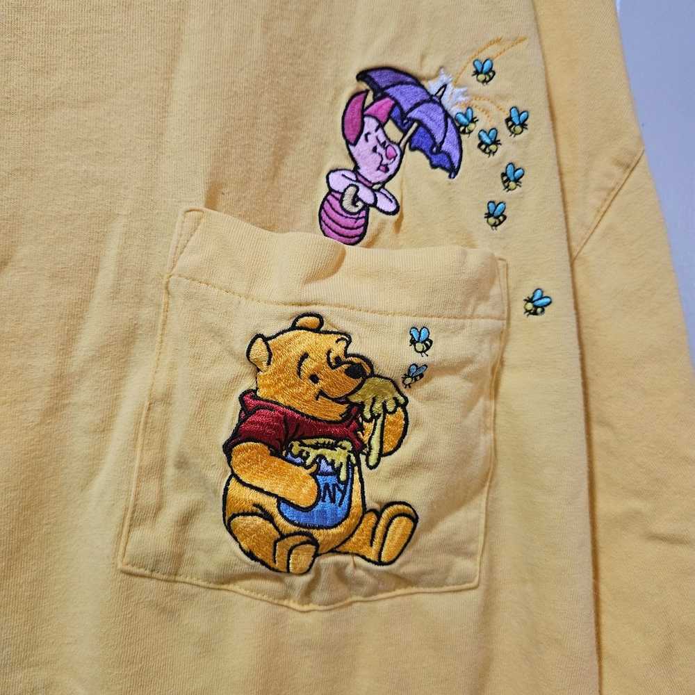 Vintage 90s Womens Yellow Disney Embroidered Pock… - image 2