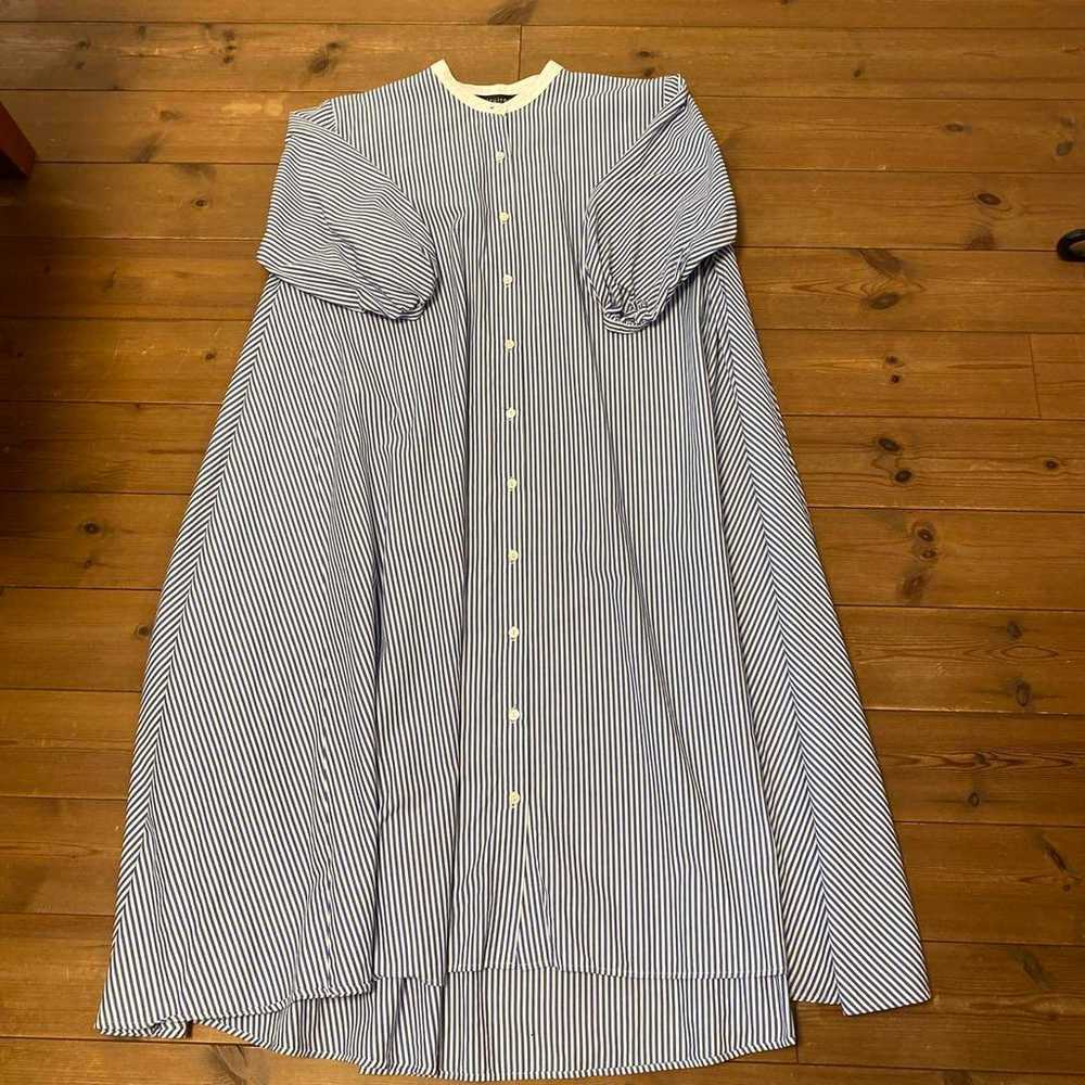 Light Blue and White Striped Shirt Dress - image 1