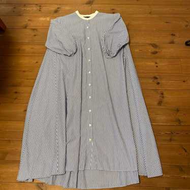 Light Blue and White Striped Shirt Dress - image 1