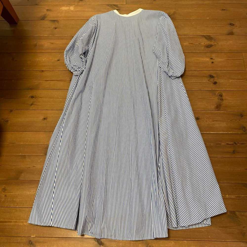 Light Blue and White Striped Shirt Dress - image 2