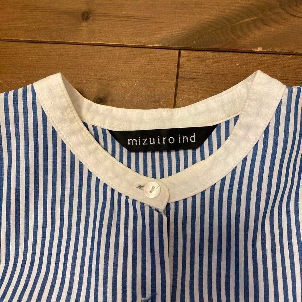 Light Blue and White Striped Shirt Dress - image 3