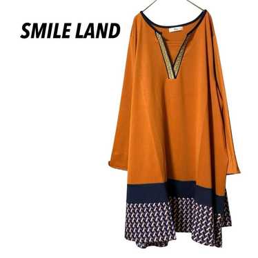 [Smile Land] Cut and Sewn One-Piece Dress Long Sle