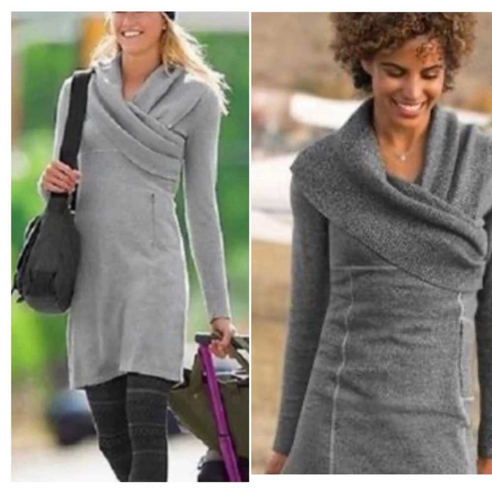 Athleta Sochi Gray Sweater Dress Small Wool Blend… - image 1