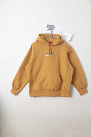 Supreme supreme mustard yellow box logo hoody/hood