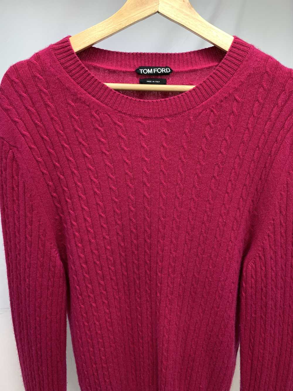 Tom Ford TOM FORD 100% Cashmere Cable Ribbed Pull… - image 1