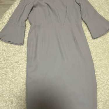 PINKYDIANNE Gray Seven-Eighth Sleeve Dress - image 1