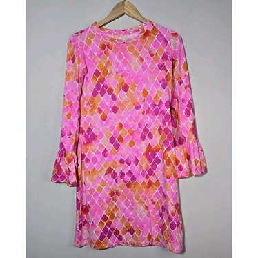 IBKUL ARIEL PINK Long Sleeve Dress Mermaid Size S… - image 1