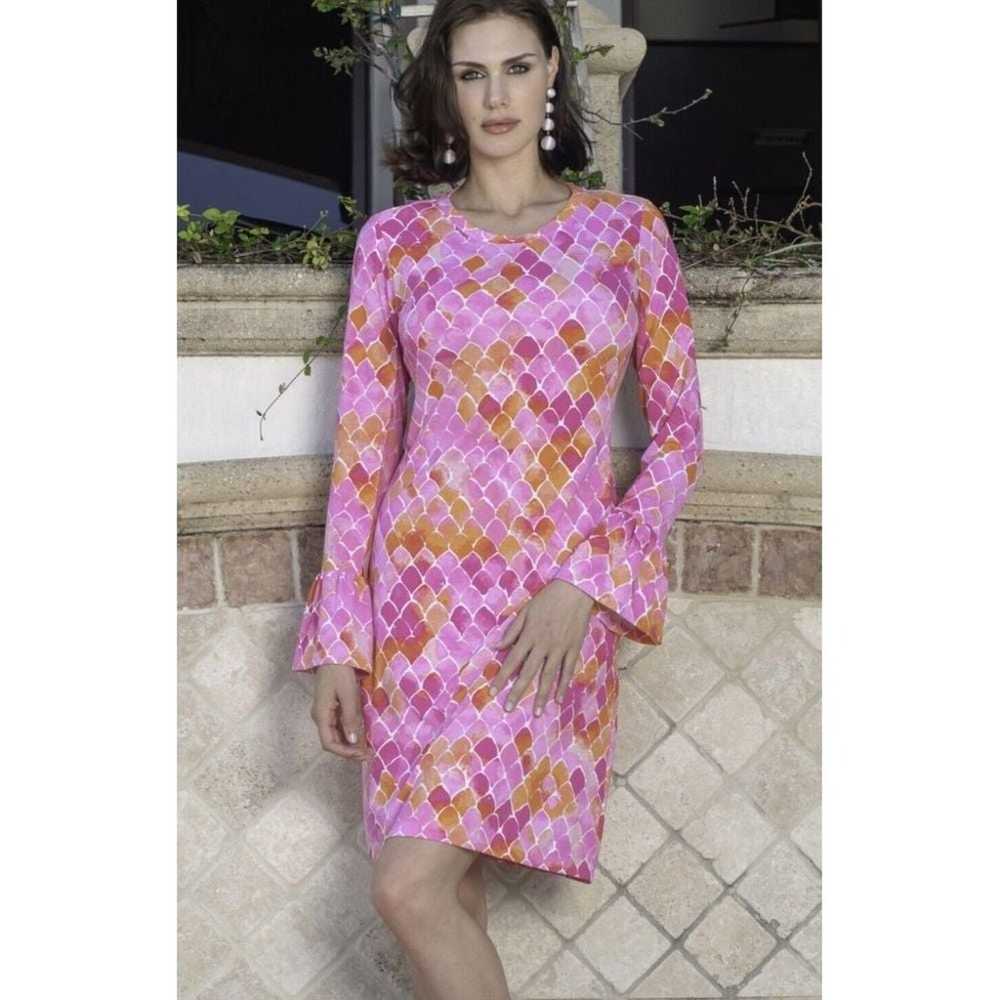 IBKUL ARIEL PINK Long Sleeve Dress Mermaid Size S… - image 2