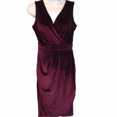 JayJay Retro Velvet Faux Wrap Dress (S) - image 1