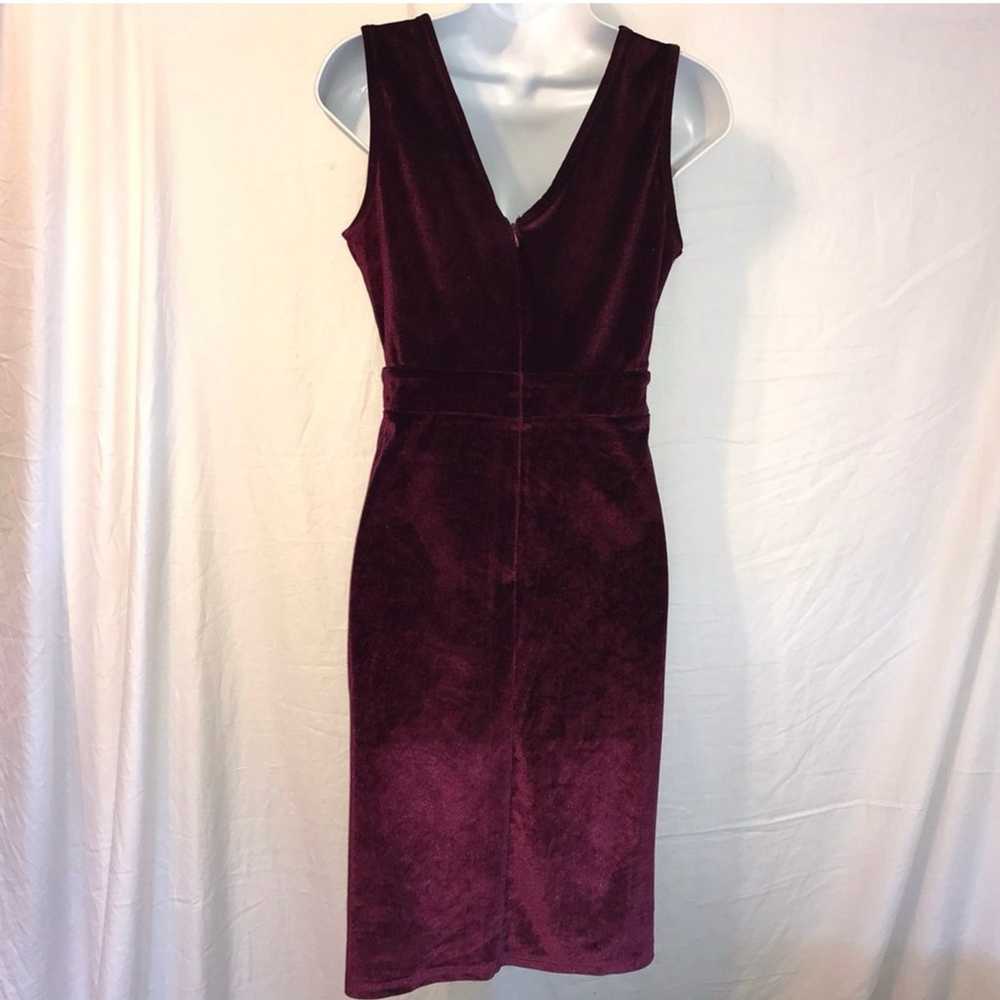 JayJay Retro Velvet Faux Wrap Dress (S) - image 3