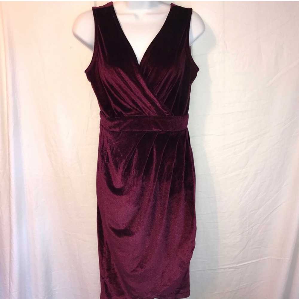 JayJay Retro Velvet Faux Wrap Dress (S) - image 7