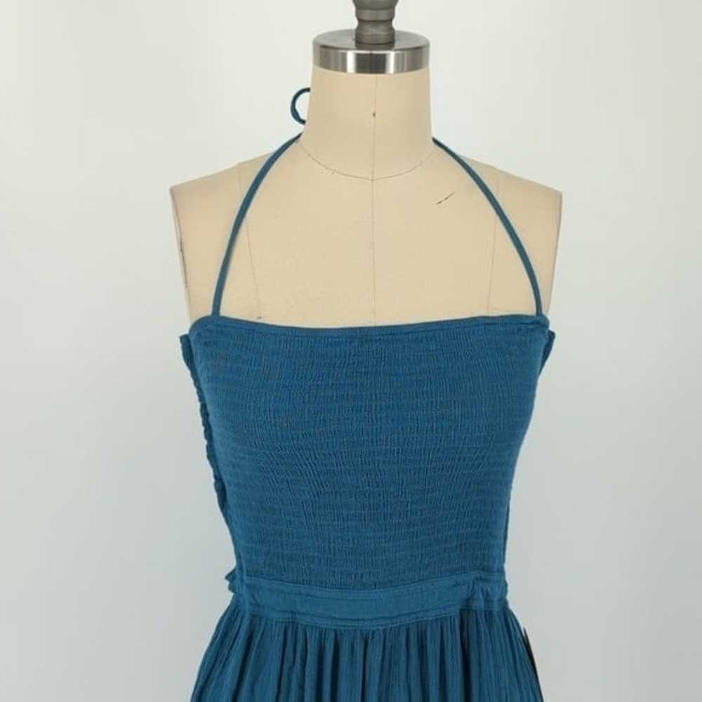 R.Vivimos Smock Backless Maxi Dress Blue S coasta… - image 3