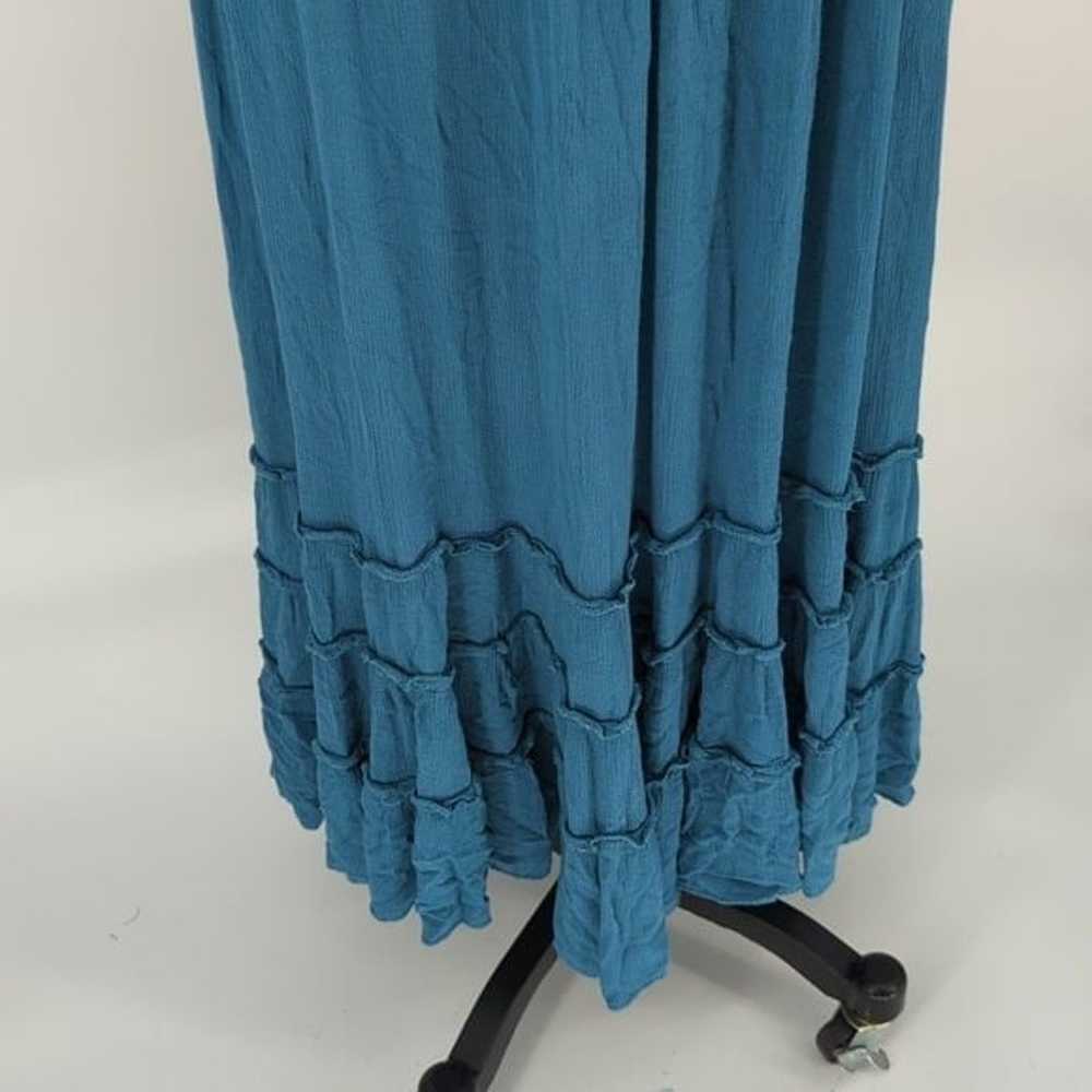 R.Vivimos Smock Backless Maxi Dress Blue S coasta… - image 5