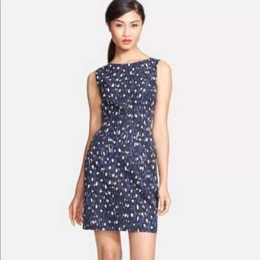 Kate Spade Blue Autumn Leopard Domino Sheath Dress - image 1