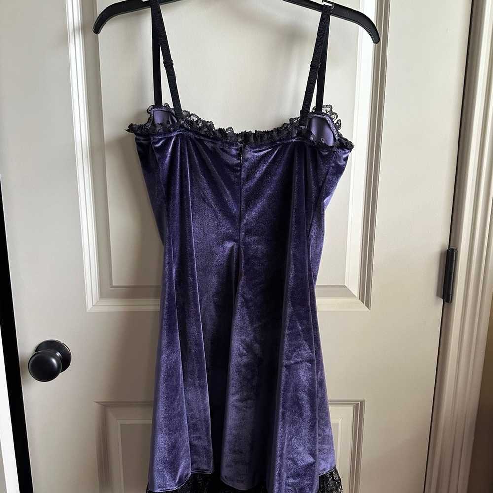 Dolls Kill House of Widow Velvet Purple Dress - image 2