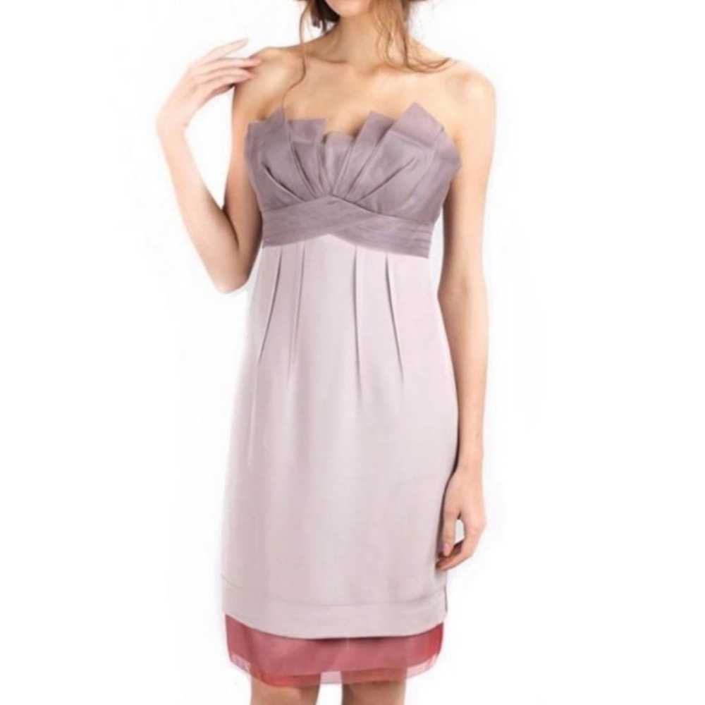 BCBG MAXAZRIA RUNWAY Purple Strapless Dress Size 6 - image 1