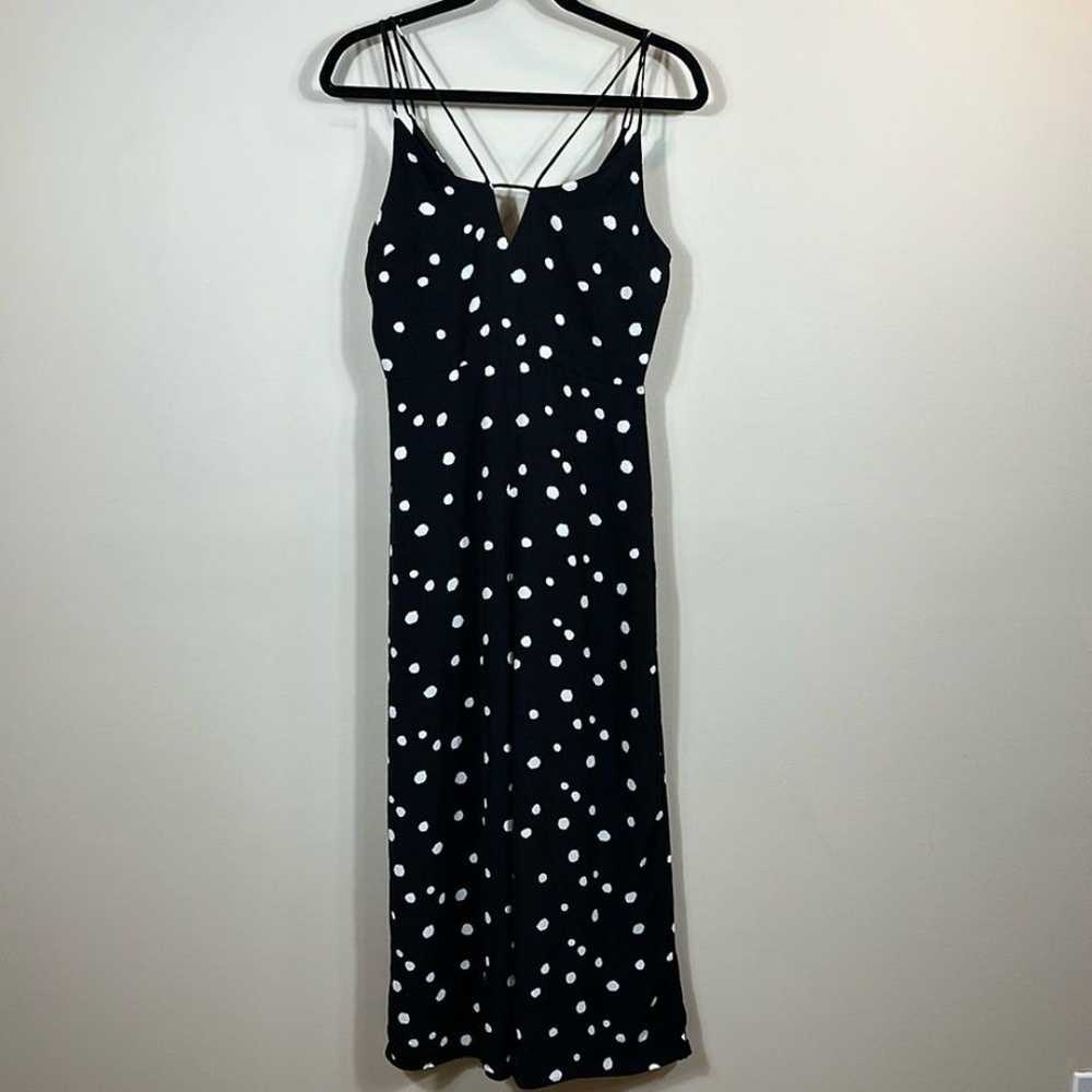 Topshop Black White Polka Dot Jumpsuit Summer Coq… - image 1