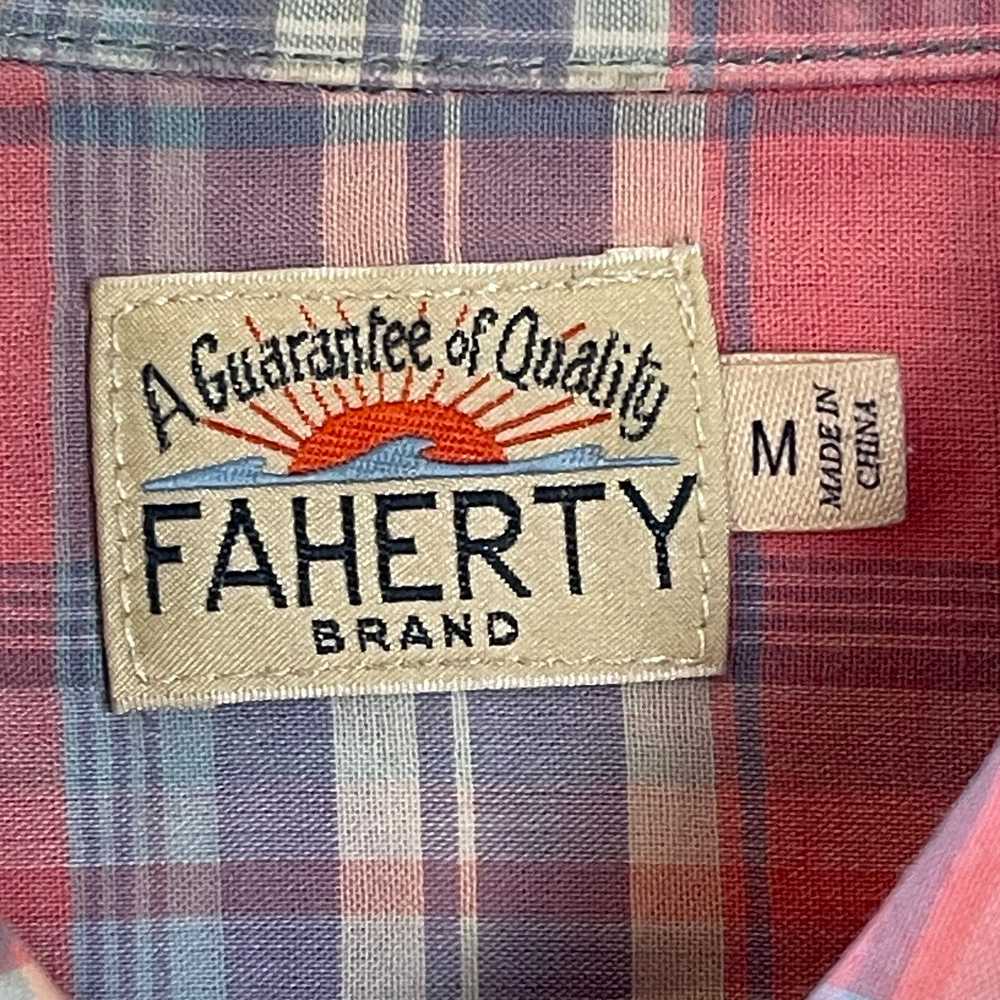 Faherty Faherty Plaid Short Sleeve Cotton Linen B… - image 3