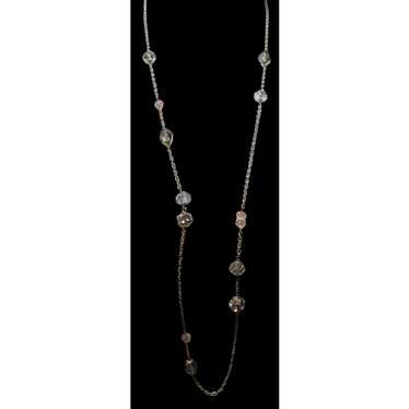 Other Y2K Glam Silver Chain Beaded Statement Neck… - image 1