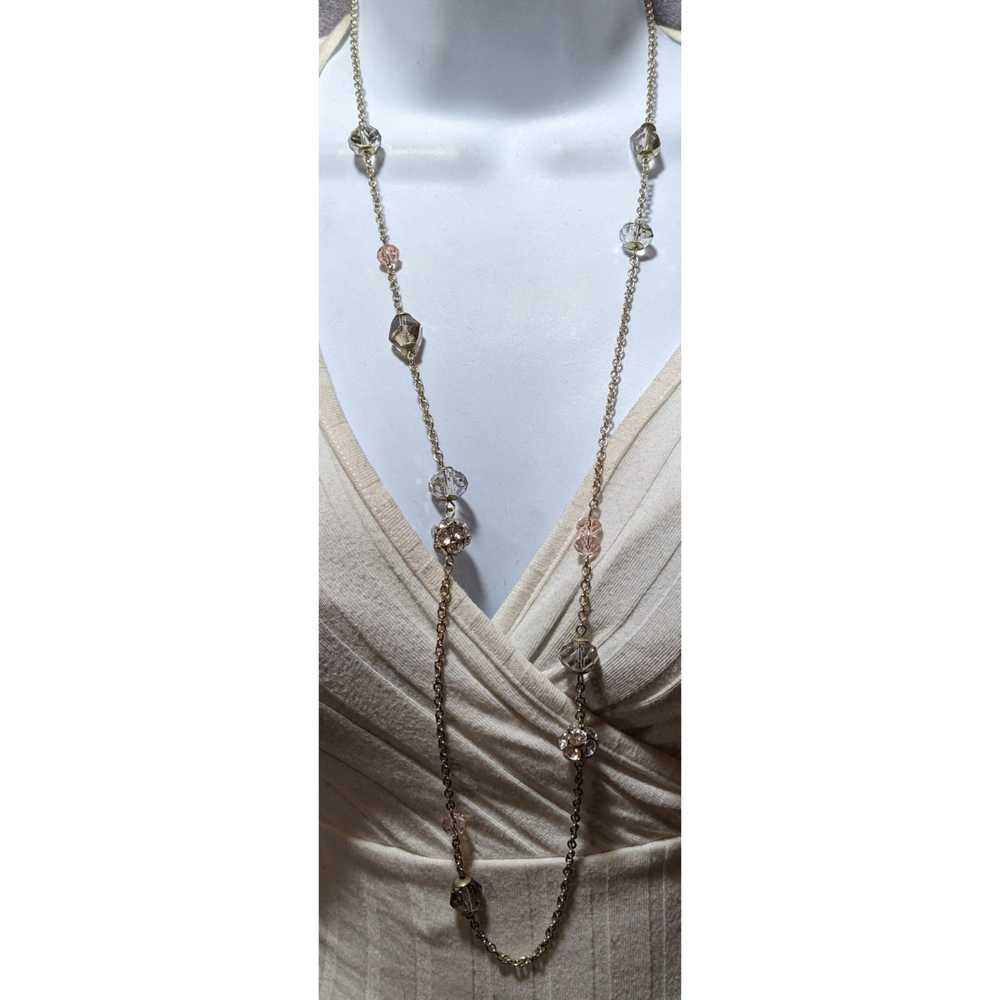 Other Y2K Glam Silver Chain Beaded Statement Neck… - image 6